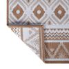 vidaXL Outdoor Rug Brown and White 80x150 cm Reversible Design