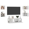 vidaXL 6 Piece TV Cabinet Set White Engineered Wood