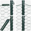 vidaXL Fence Post Green 100 x 0.8 m (36 mm mesh) Steel and PVC