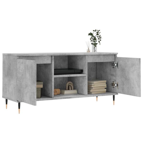 vidaXL TV Cabinet Concrete Grey 104x35x50 cm Engineered Wood