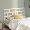 vidaXL Bed Headboard White 141x4x100 cm Solid Wood Pine