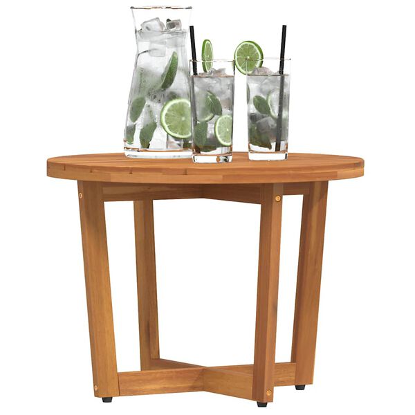 vidaXL Garden Side Table Round Ø55x40 cm Solid Wood Acacia