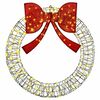 vidaXL Wreath with 150 LEDs Warm white 120 cm Rattan