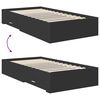 vidaXL Bed Frame Black and Silver 100 x 200 cm Engineered Wood