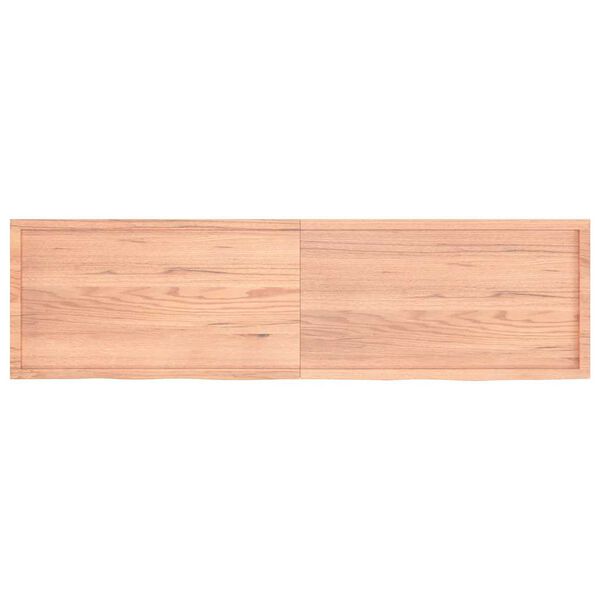 vidaXL Bathroom Countertop Light Brown 220x60x(2-6)cm Treated Solid Wood