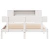 vidaXL Bookcase Bed without Mattress White 140x190 cm Solid Wood Pine