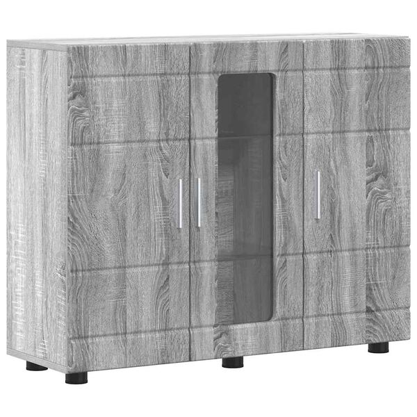 vidaXL Sideboard Grey sonoma 55.5 x 29 x 100 cm Engineered Wood