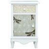vidaXL Bedside Cabinet White and Grey 40x30x62 cm MDF