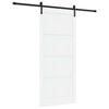 vidaXL Sliding Door 93 x 211 cm Engineered Wood White and Black