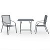 vidaXL 3 Piece Garden Dining Set Steel Anthracite