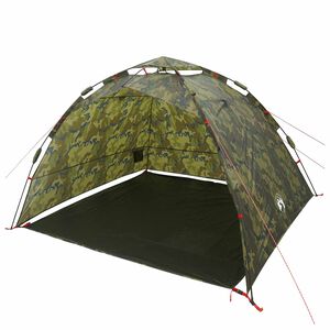 vidaXL Fishing Tent Quick Release 4-Person Light Camouflage