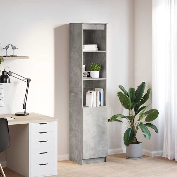vidaXL Highboard Concrete Grey 37.5x35x180 cm Engineered Wood