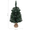 vidaXL Artificial Christmas Tree with Stand Green 90 cm PVC