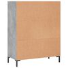 vidaXL Bookcase Concrete Grey 69.5x32.5x90 cm Engineered Wood