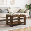 vidaXL Coffee Table with LED Smoked Oak 73x53x45 cm Engineered Wood