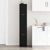 vidaXL Apothecary Cabinet Black oak 30 x 41 x 174.5 cm Engineered wood