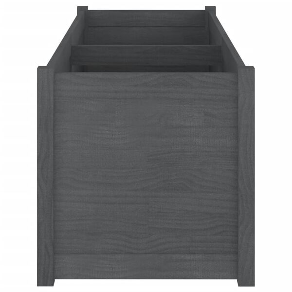 vidaXL Garden Planter Grey 150x50x50 cm Solid Pinewood