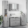 vidaXL Bathroom Furniture Set with Drawer with Shelf 4 pcs Grey Sonoma