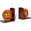 vidaXL Bookend | Brown | MDF | Medium | Decorative Inlays | Bookend | Bookends