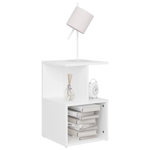 vidaXL Bedside Cabinets 2 pcs White 35x35x55 cm Engineered Wood