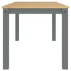 vidaXL Dining Table Panama Grey 160x80x75 cm Solid Wood Pine