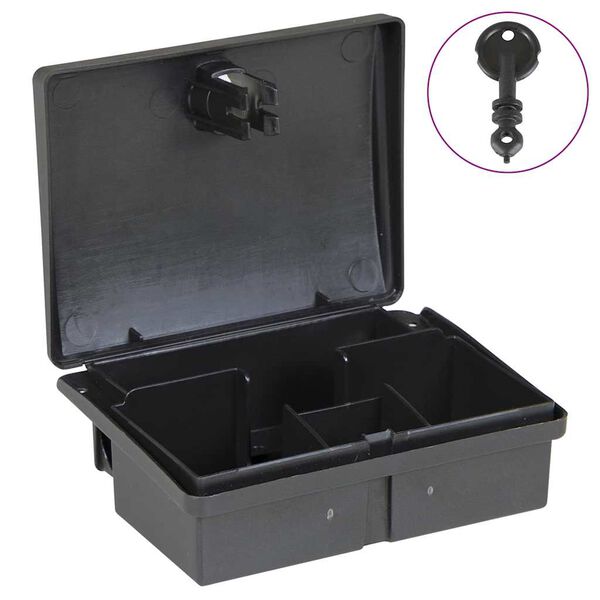 vidaXL Mouse Traps 5 pcs Black 13x10x4 cm