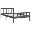 vidaXL Bed Frame without Mattress Grey Solid Wood 100x200 cm