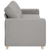 vidaXL Sofa Cloud Grey 221 x 80 x 80 cm Fabric
