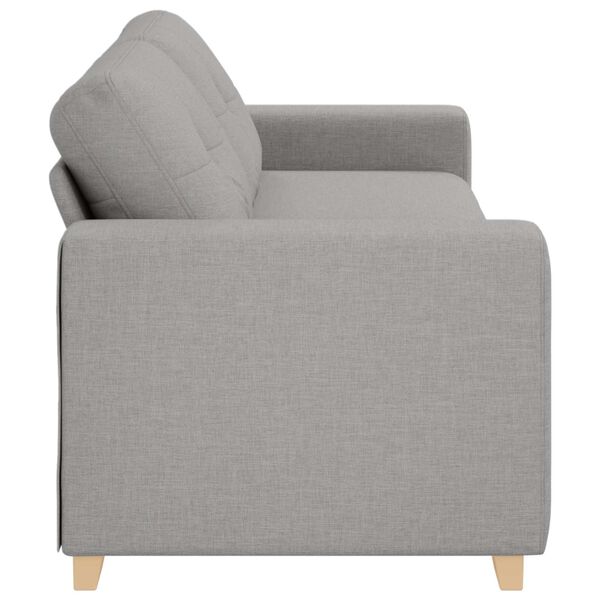 vidaXL Sofa Cloud Grey 221 x 80 x 80 cm Fabric
