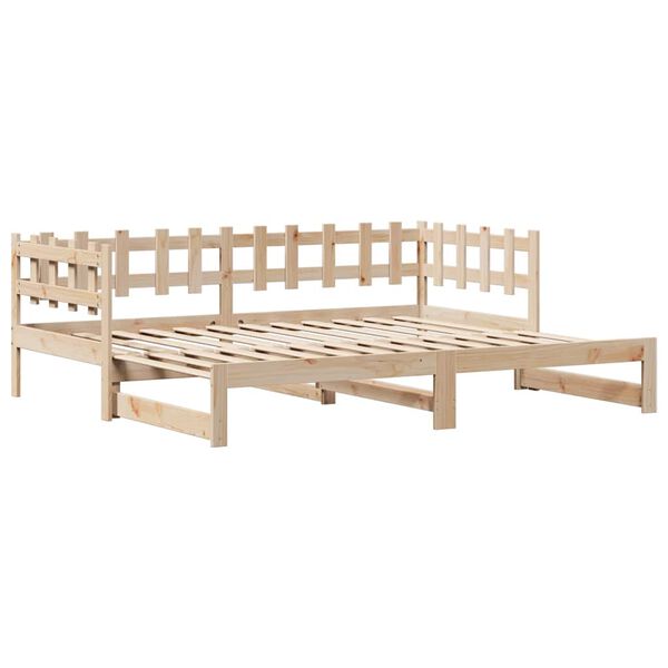 vidaXL Daybed with Trundle and Drawers without Mattress 90x190 cm Single