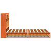 vidaXL Bookcase Bed without Mattress Wax Brown 140x200 cm Solid Wood Pine