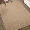 vidaXL Rug ZIZUR Beige 200x200 cm Jute Look Indoor and Outdoor
