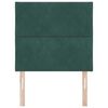 vidaXL LED Headboard with Headboard Dark Green 100 cm Faux Leather