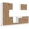 vidaXL 7 Piece Kitchen Cabinet Set Kalmar Artisan Oak Engineered Wood