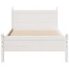 vidaXL Bed Frame without Mattress White 90x200 cm Solid Wood Pine