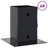 vidaXL Post Bases Square 4 pcs Anthracite 81x81 mm Powder-coated Steel