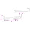 vidaXL Wall Shelves with Bars 2 pcs Black 80x16x14 cm