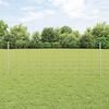 vidaXL Fence with Post Silver 0.8 x 25 m Steel