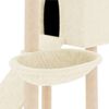 vidaXL Cat Tree with Sisal Scratching Posts Cream 153 cm