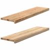 vidaXL Stair Treads 2 pcs Untreated 100x30x2 cm Solid Wood Oak