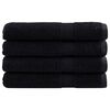vidaXL Premium Sauna Towels SOLUND 4 pcs Black 80x200 cm 600 gsm