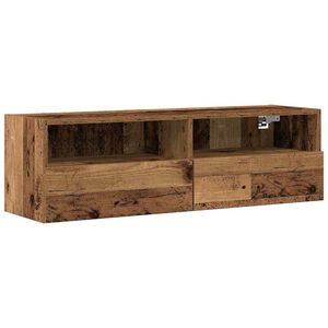 vidaXL TV Wall Cabinet Old wood 100 x 30 x 30 cm Engineered Wood