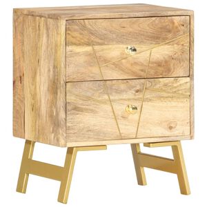 vidaXL Bedside Cabinet | Brown | Solid Mango Wood | Medium | Bedside Cabinet