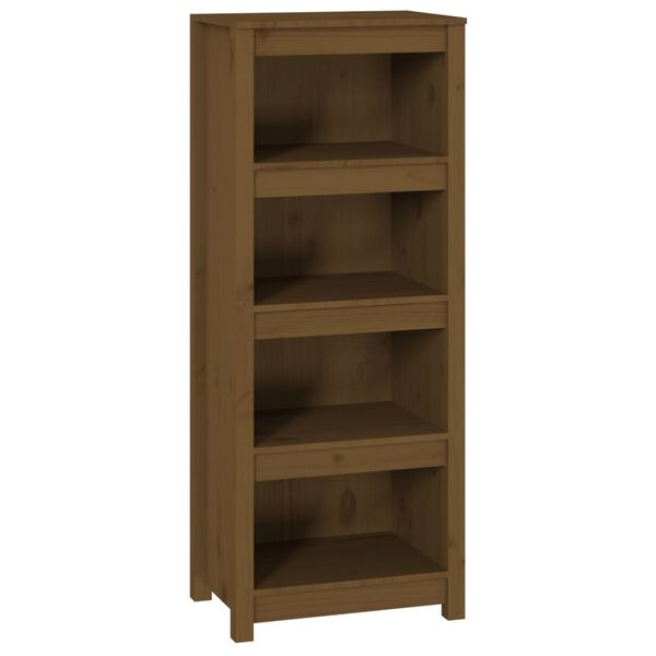 vidaXL Book Cabinet Honey Brown 50x35x125.5 cm Solid Wood Pine