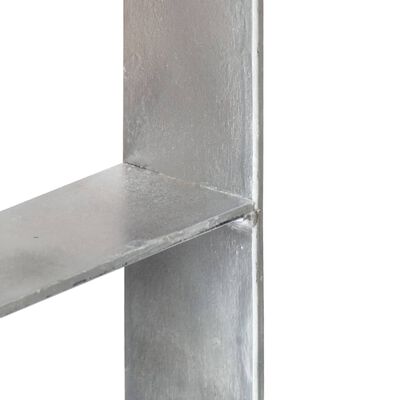 vidaXL Fence Anchors 6 pcs Silver 9x6x60 cm Galvanised Steel