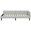 vidaXL Corner Bed Frame Light Grey 90 cm x 190 cm Velvet