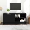 vidaXL TV Cabinet Black 80x35x36.5 cm Engineered Wood