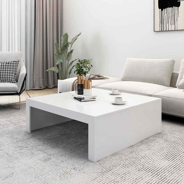 vidaXL Coffee Table White 100x100x35 cm Engineered Wood