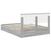vidaXL Storage Bed Grey Sonoma 135 x 190 cm Engineered Wood