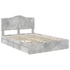 vidaXL Storage Bed Concrete Grey 150 x 200 cm Engineered Wood
